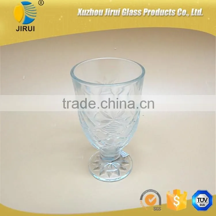 goblet glass ice cream jar wide mouth