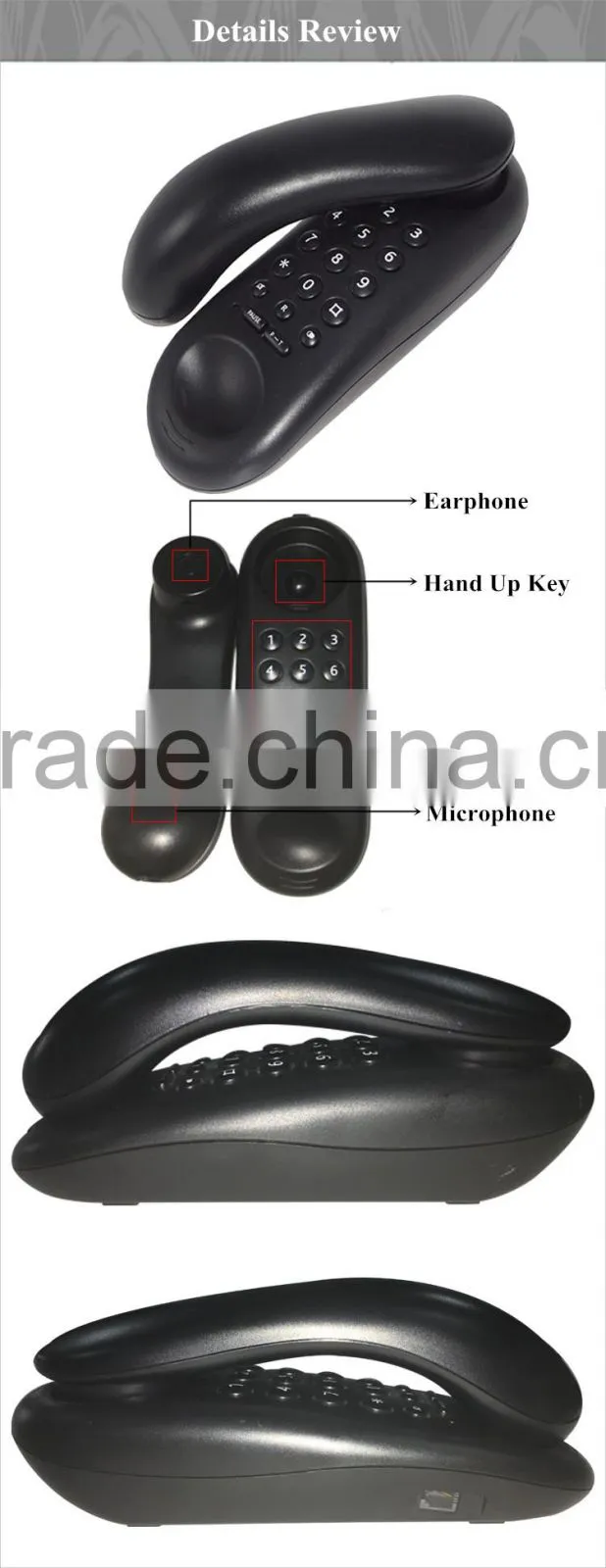 Factory Direct Sales Corded Telephone Wall Telephone For Hotel And Home Use