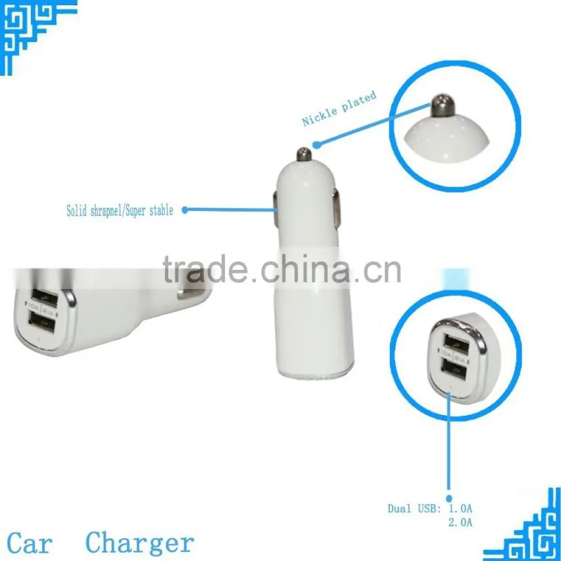 Auto tool accessories for smartphones car charger adapter double usb charging