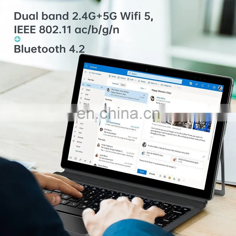 ALLDOCUBE iWork20 latest design private mold Metal body adjustable kickstand 10.1inch 4GB+128GB WIN10 PC tablet