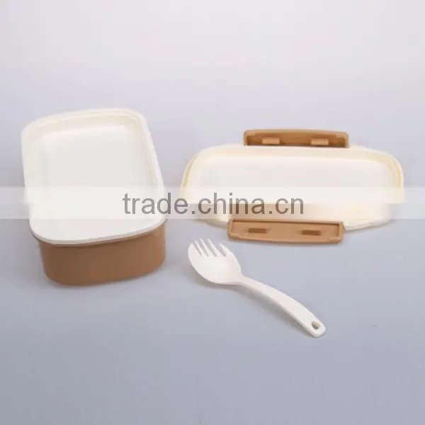 whoseware cartoon design plastic children lunch box with spoon