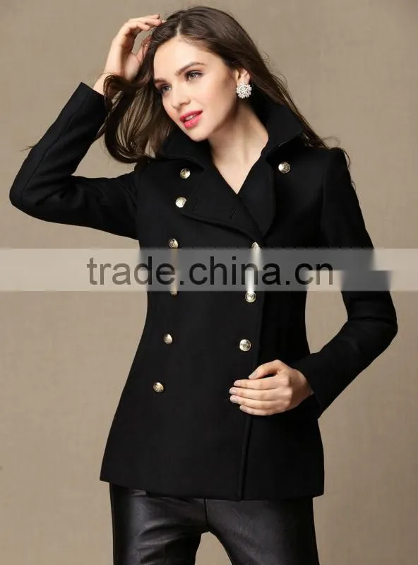 2013 winter new fashion lady double-breasted coat