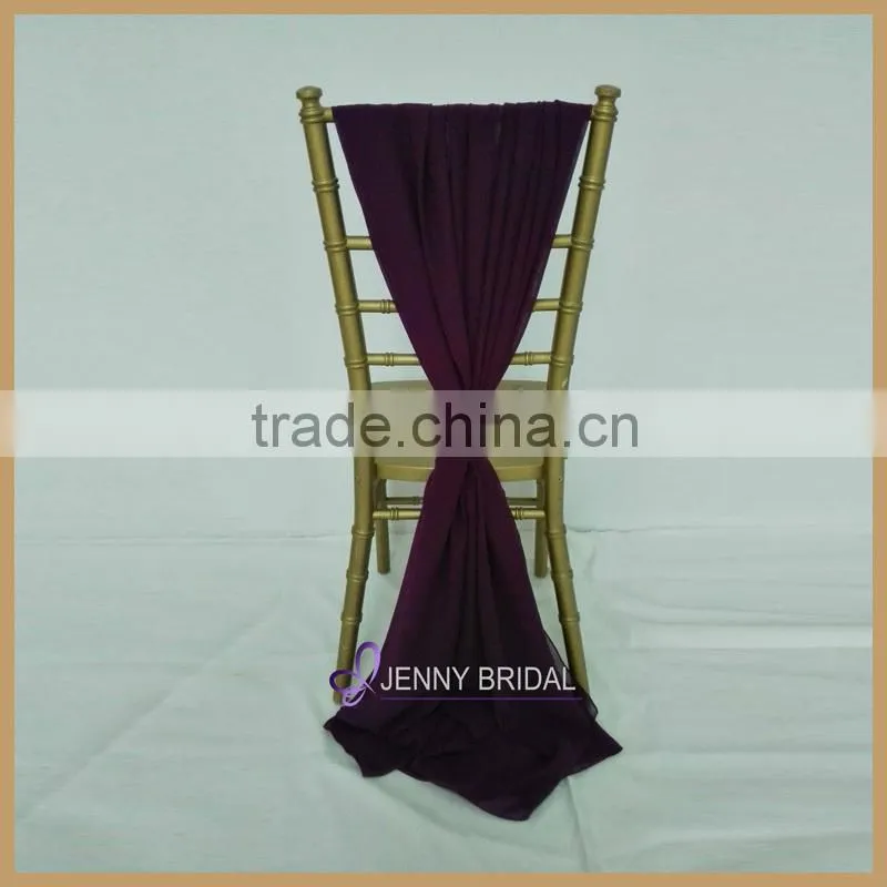 SH043J hotsale and popular chiffon blush chair sashes