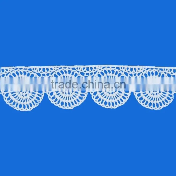 2016 popular fashion hot regular round neck crochet cotton collar design elastic bridal lace trim