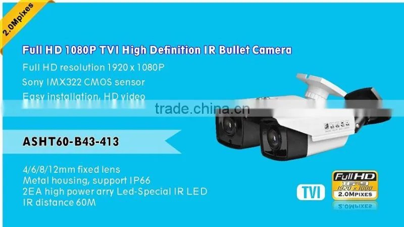 2MP high resolution ir camera series Hikvision housing design Sony Sensor HD TVI Camera 1080P IR Bullet Camera