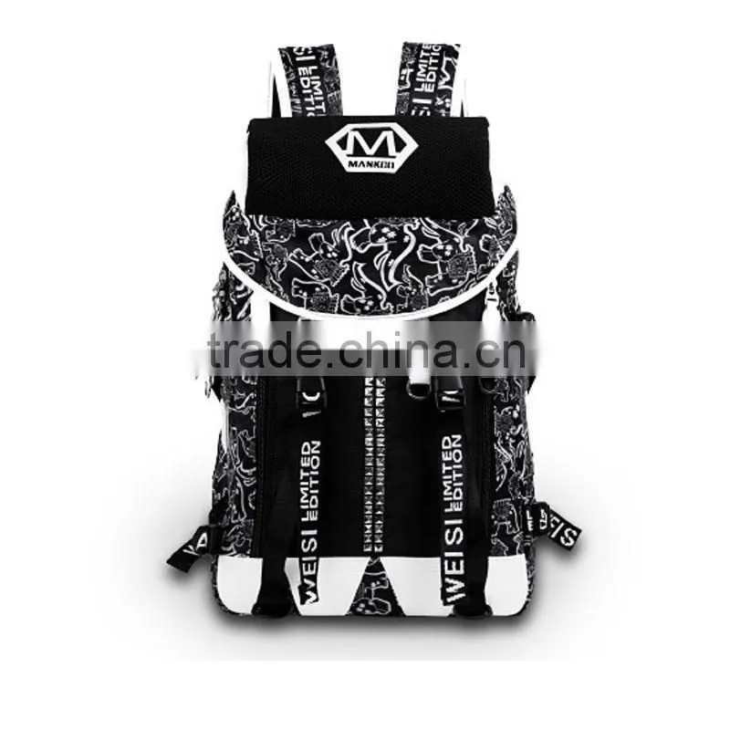 Wholesale custom canvas hiking school bags travel printed laptop school bag backpack