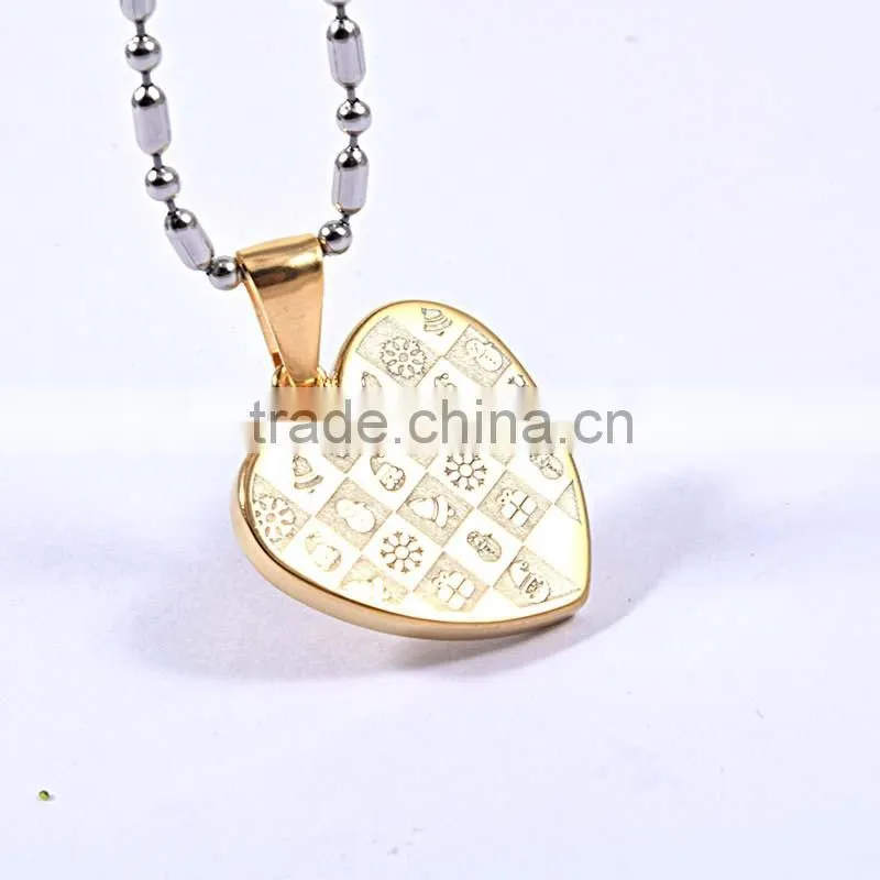 Trending Hot Products 2016 Engravable Stainless Steel Heart Pendant