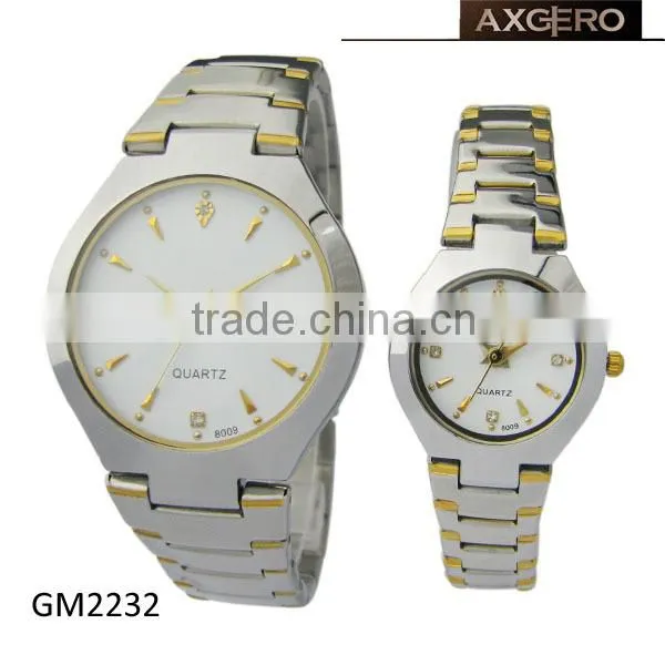 king quartz stainless steel watch for couples