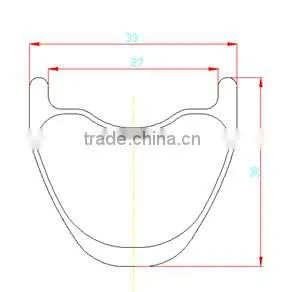 26er mtb bicycle carbon rim 30mm tubeless ready mountian bike rims
