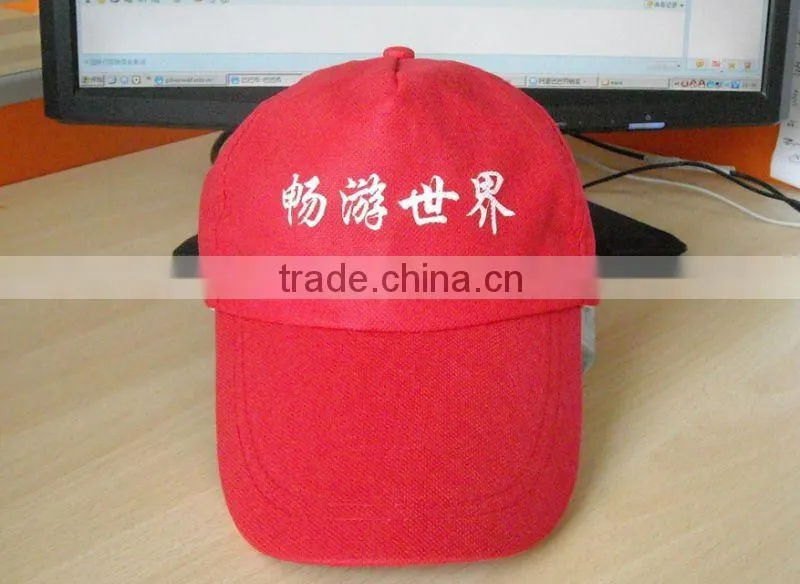 manufacture 5 panel red promotion hat