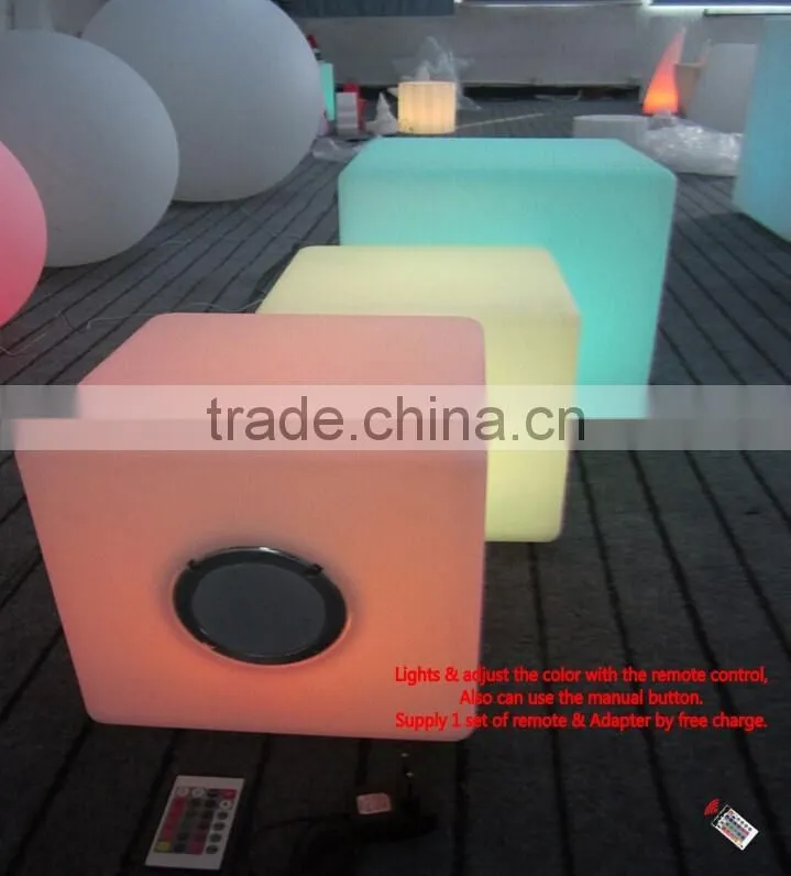 solar LED light cube with bluetooth stereo & remote control & solar YXF-4343BS
