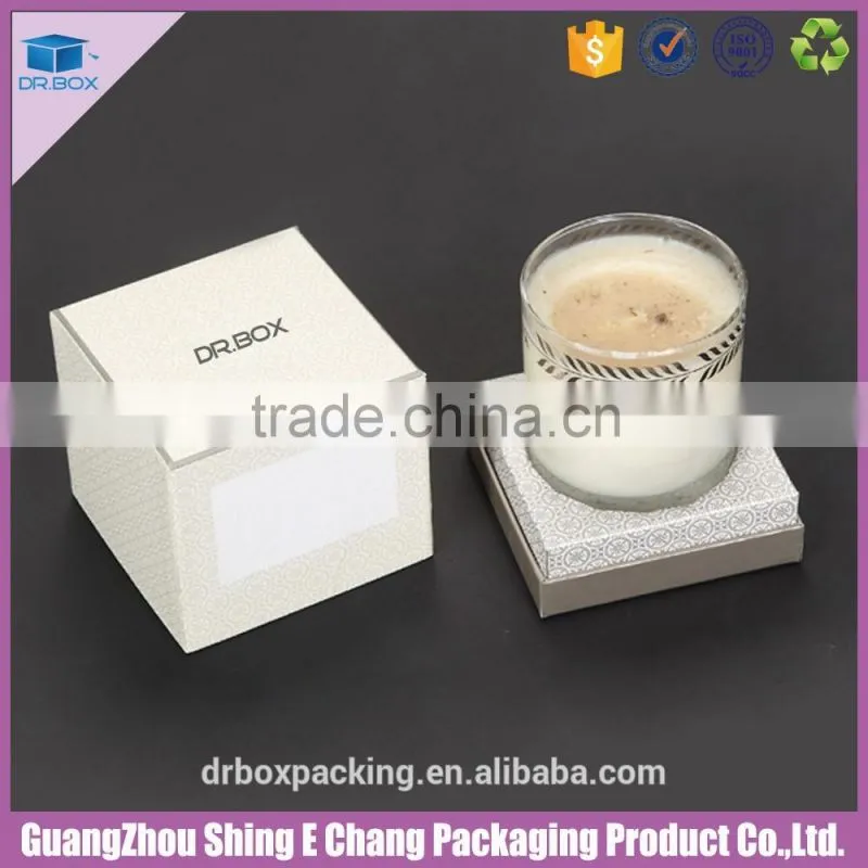 Customized wholesale elegant hand made cardboard candle packaging boxes