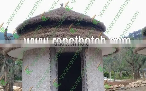 Fire retardant synthetic thatch roof, gazebo