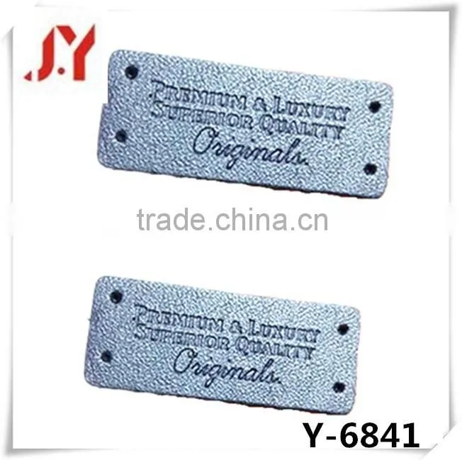 new products embossed leather patches for bag