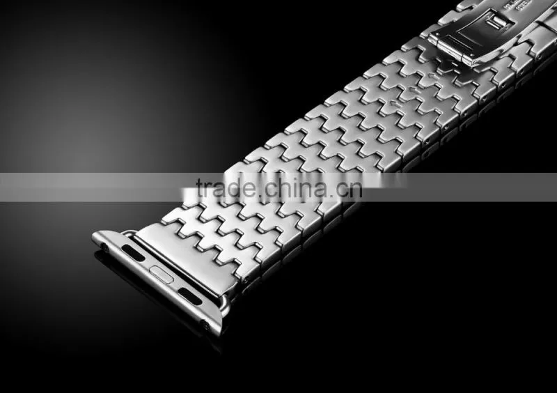 Icarer Armour Stainless Steel Watch Band For iWatch Sliver Wrist Strap For 38MM Apple Watch MT-4251