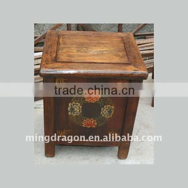 chinese antique wooden hand painted chest