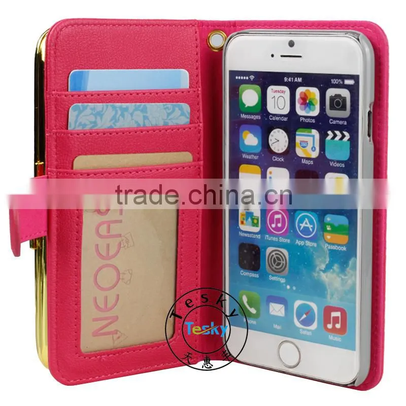 for iphone 6 plus cover cases purse leather, phone cover for iphone 6