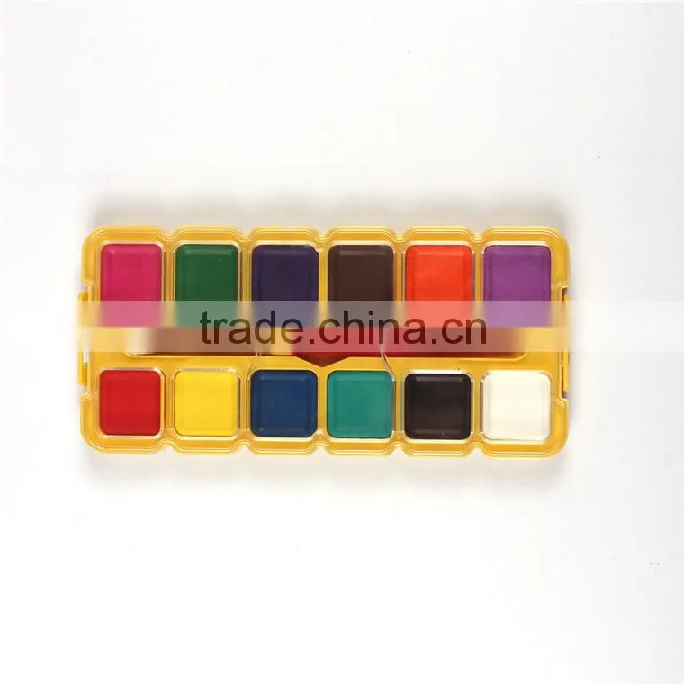 Hot Selling 16Colors Dry Water color Paint Set For Kids