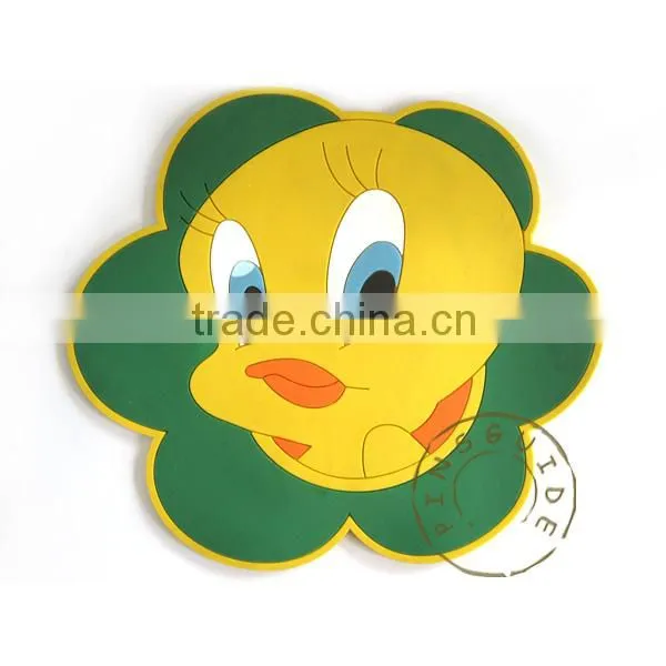 OEM Factory Sales High Quality Eco-friendly Custom Cup PVC Coasters For 2014 New Year's Decoration
