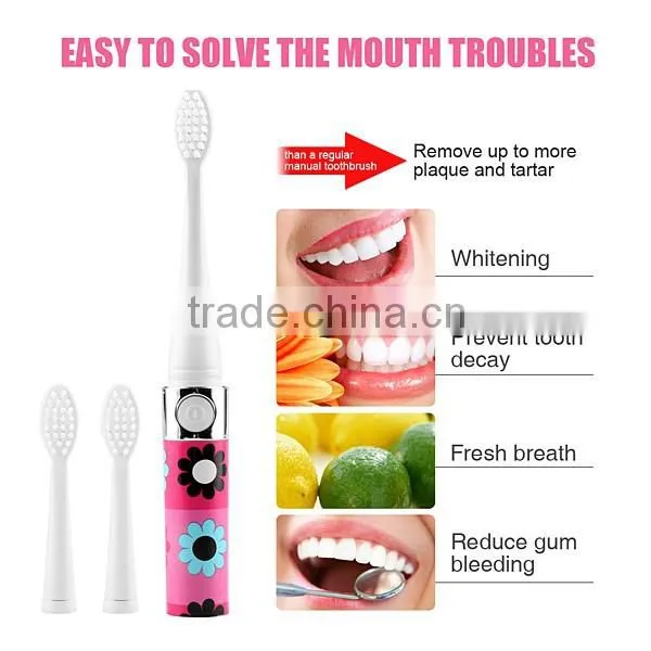 Sonic Electric Toothbrush Waterproof Whitening Prevent Tooth Decay Removes Plaque with 2 Extra Replacement Brush Heads SV030693