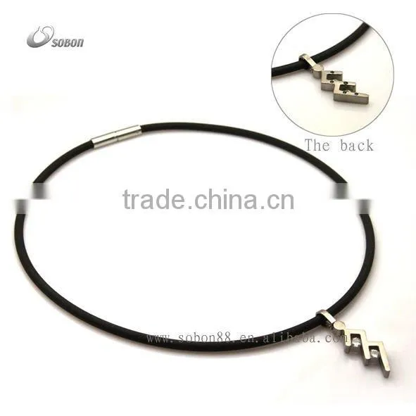 SOBON heart pendant fashion necklace in health energy germanium anion titanium