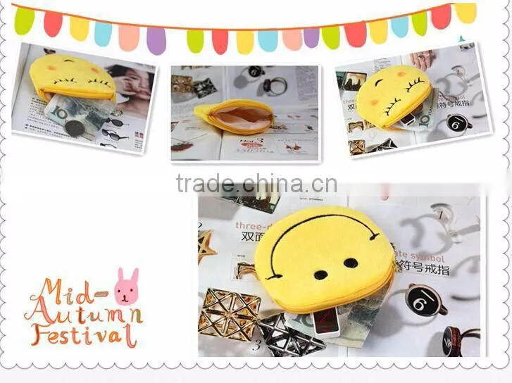 hot sell Emoji coin purse plush wallets small bag