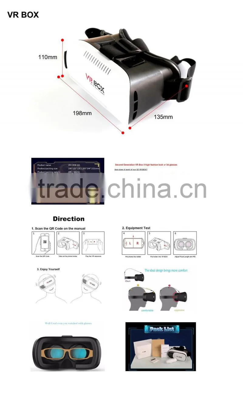 3d vr box 3d glasses vr box game movie