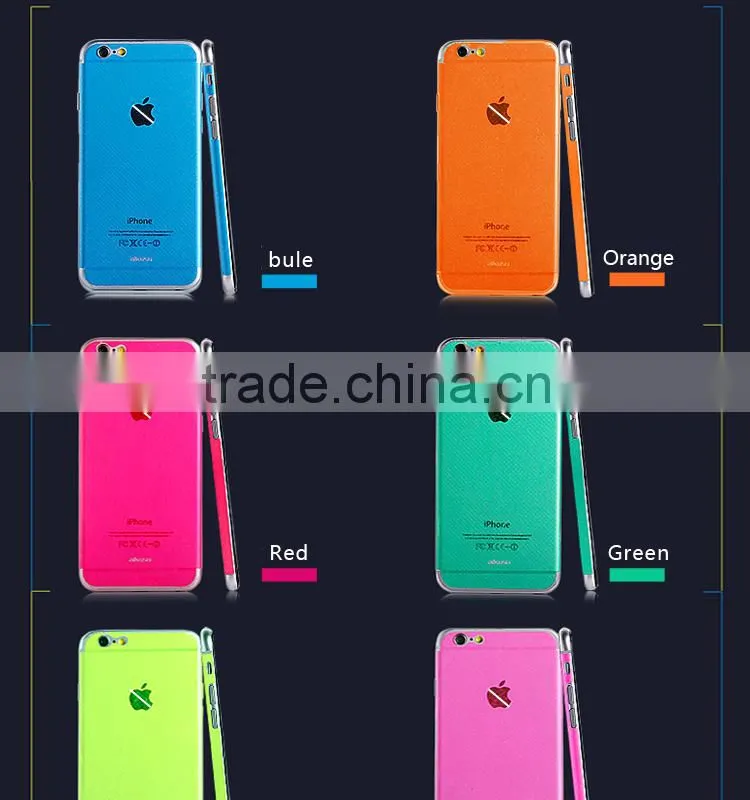 Fluorescent oil silk back skin sticker for iPhone 5 Samsung S3