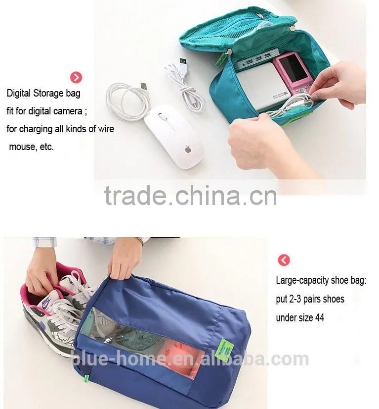 Made in China women trave insert handbag Clothes pants sundries storage bag sets 7 pcs