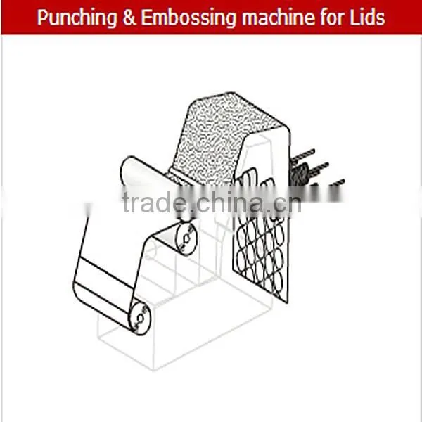 Sealable pre cut lid punching machine