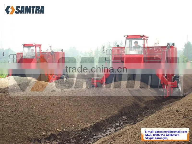 Self-propelled Compost Turner, Hydraulic Driven Roller and Walking Wheels Composter