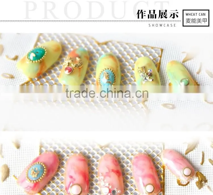 3d nail art gold foil nail rhinestone with gold foil and flatback ZX:HJ565