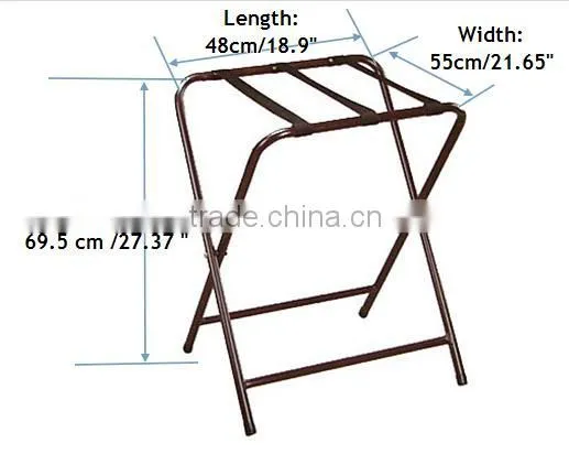 GZ MAX X-4 Coffee color powder coated metal luggage rack for hotels