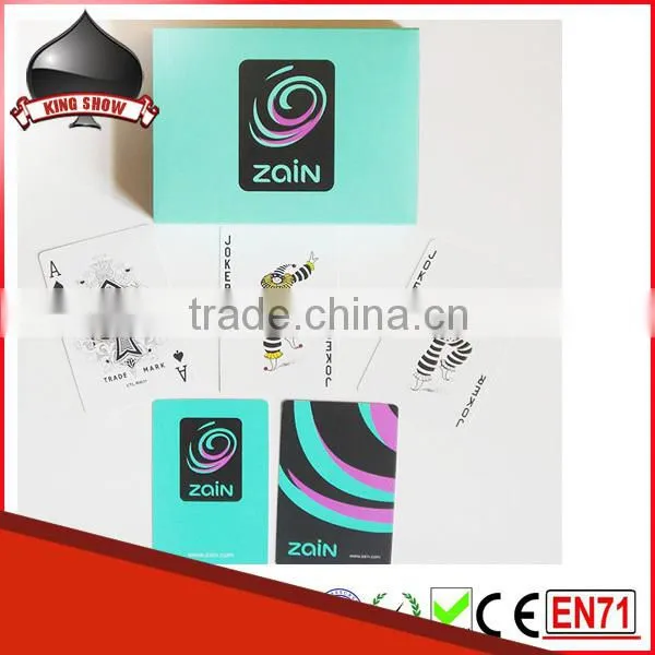 High end poker poker cards plastic with custom logo