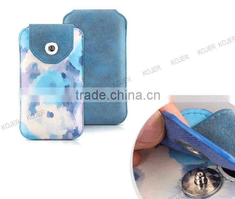 universal soft PU smart phone pouch bag