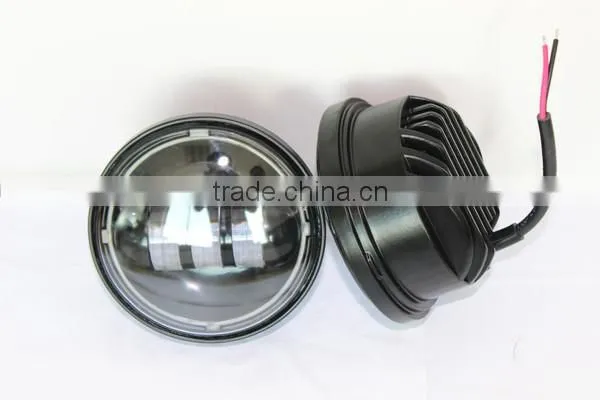 2 x Motorcycle Black LED Auxiliary fog passing lights 4.5" led auxiliary light for harley
