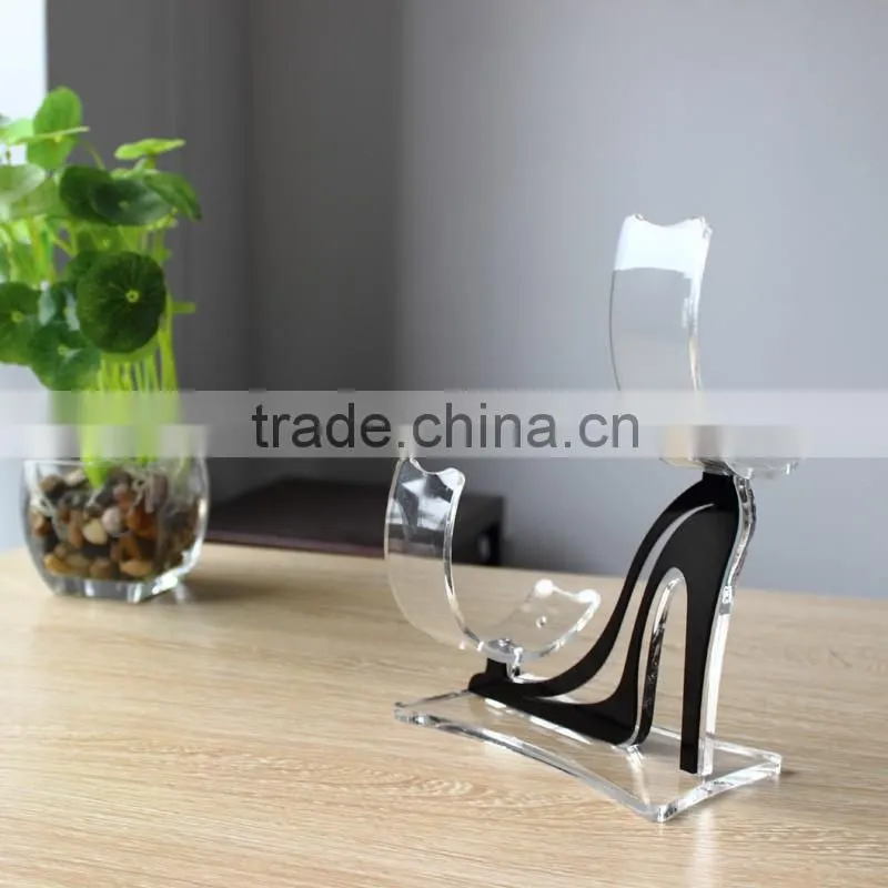 acrylic high-heel shoe display stand counter top acrylic shoe display holder