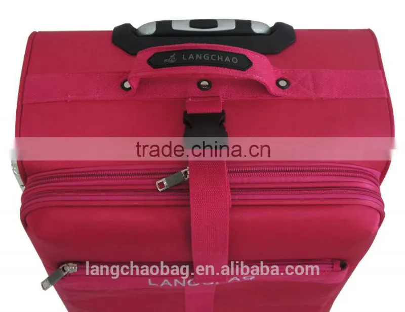 High Quality Universal Wheels New Design Carry-on Luggage Pink Nylon Luggage Set