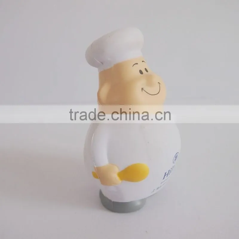white cook promotional anti stress toys