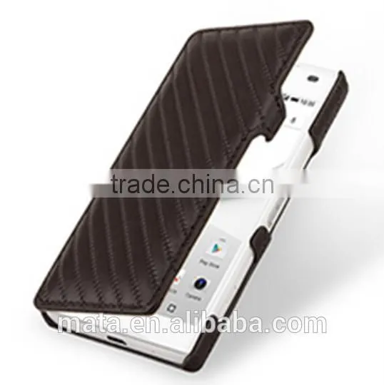 Genuine Cow Leather Case For Business Men For Sony Xperia Z5