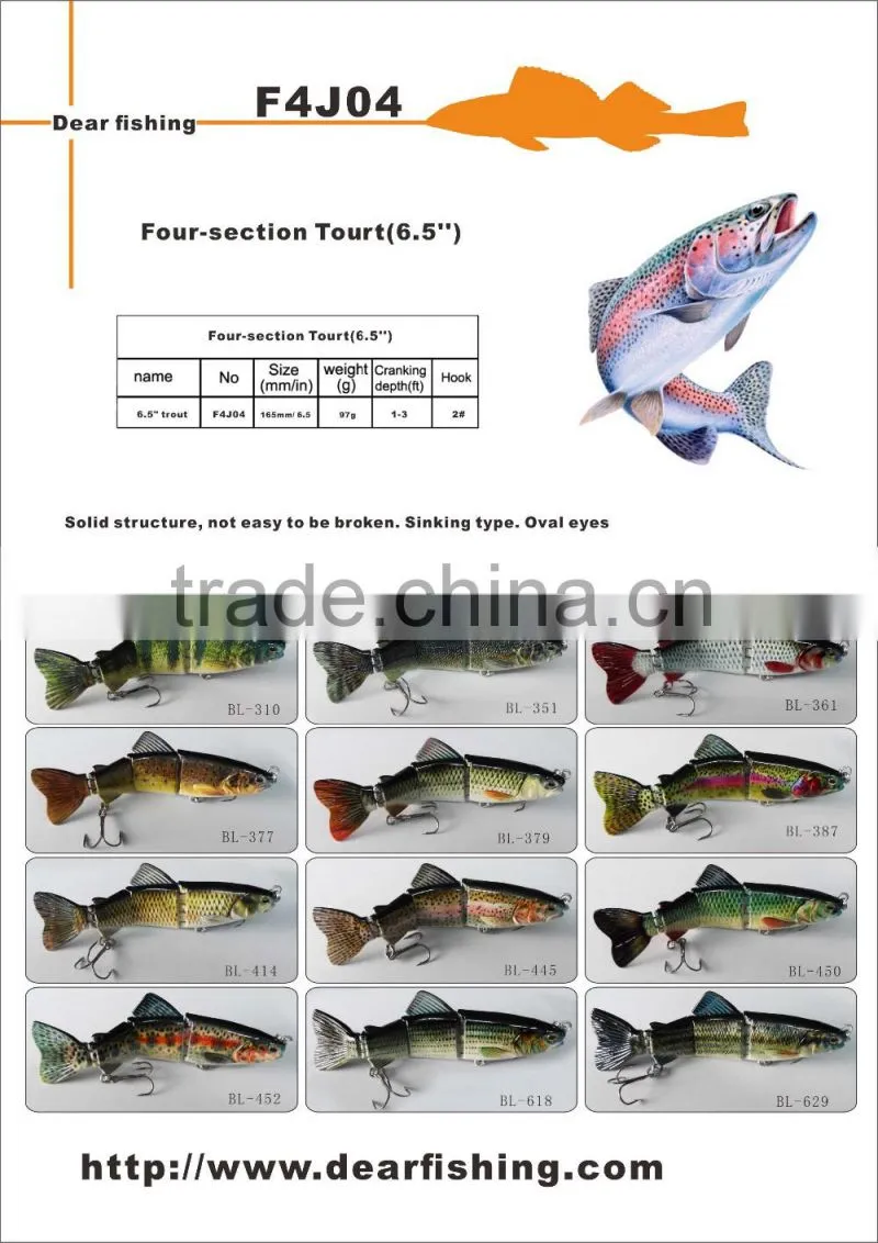 multi jointed fishing lure custom fishing lure painting fishing lure realistic