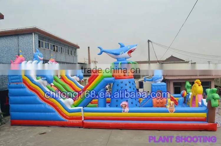 giant outdoor playground inflatable bouncy castle for sale
