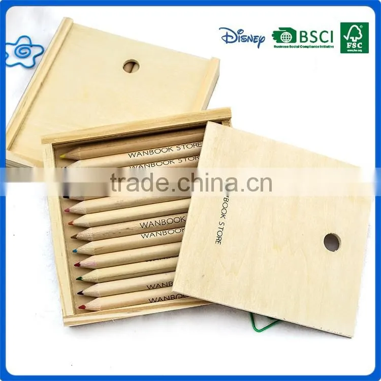 2016 new arrival 3.5 inch color pencil in wooden drawer box
