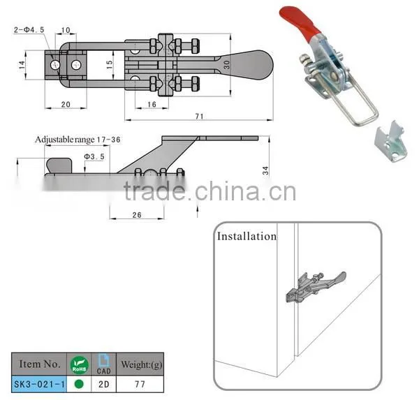 SK3-021-1Made in china industrial adjustable toggle clamp
