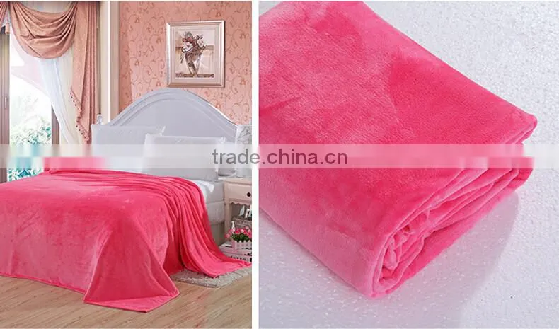 Solid color flannel blanket