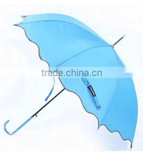 electroplated frame new design leaf sharp umbrella