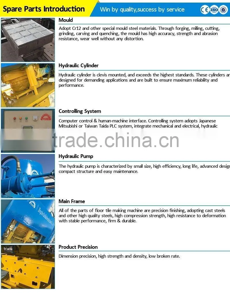 Advanced design concrere floor tile making machine price/Ceramic floor tile manufacturer paving floor tile making machine