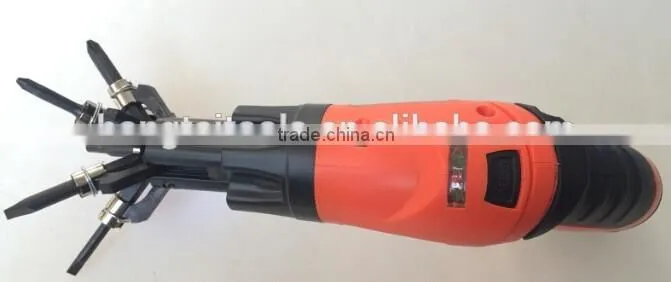 Multi-bits 6pcs 3.6V/4.8Volt cordless screwdriver with folded handle and LED light