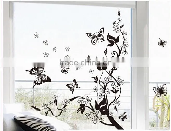 Best selling butterfly flower wall stickers home decor
