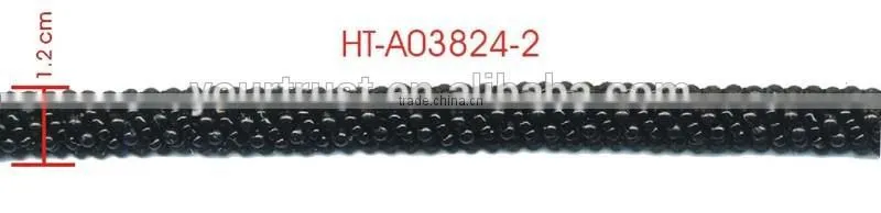 Transparent Bead White Pearl White Polyester Thread Trimming